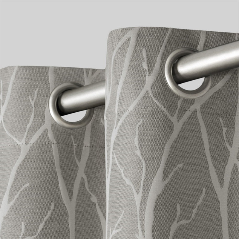 Bettine Room Darkening Curtain Panel Pair, 52" W x 96" L, Ash Grey