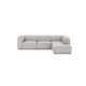 Shonnard Corduroy Modular Corner Sectional W/ Open End Chaise, 4 Piece