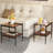 Set of 2 Rectangle End Table, Tempered Glass Tabletop with MDF layer, Glass-106645774-106645772
