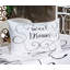 Ensemble de draps et taies décoratives Ambesonne Saying, noir et blanc-106796923