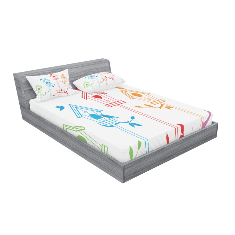 Microfiber Sheet Set, Queen Sheet Set with Fitted Sheet