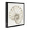 Art mural sur toile flottante spirale coquillage et corail neutre, design par Yvette St. Amant
