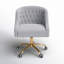 Chaise de travail en velours Doreen-1220209886