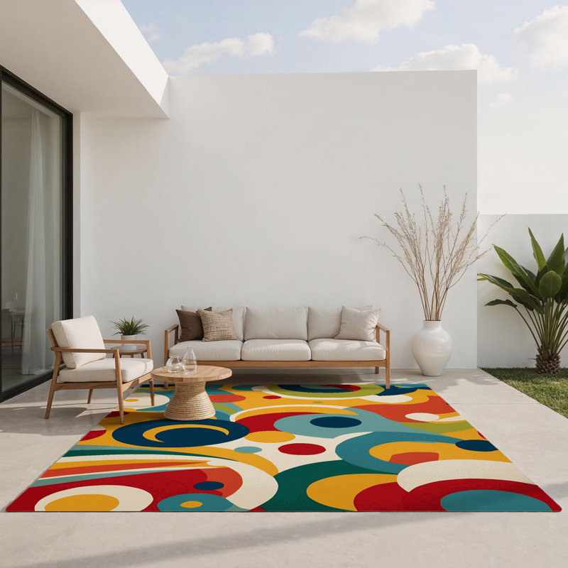 Dynamic Prime Streak Indoor And Outdoor Area Rug, Rectangle 5' x 7'