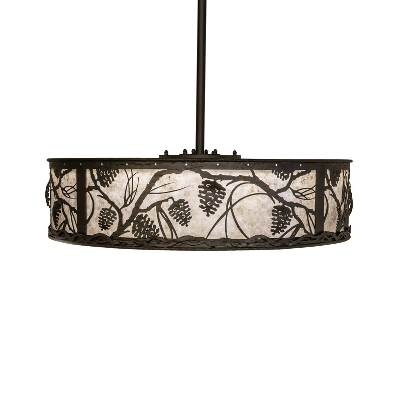 Correna 8 - Light Dimmable LED Drum Chandelier