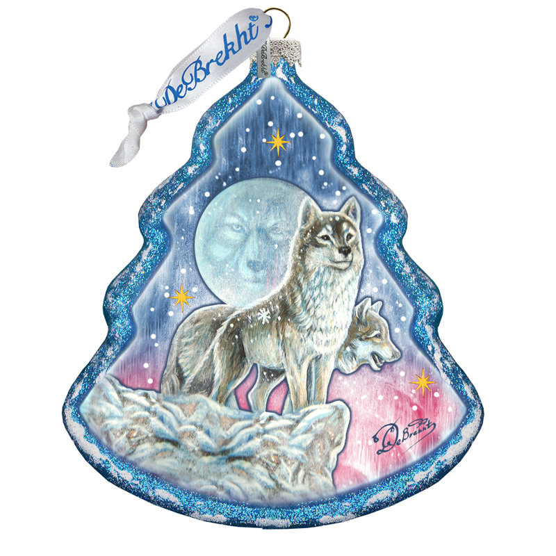 4'' Glass Holiday Shaped Ornament