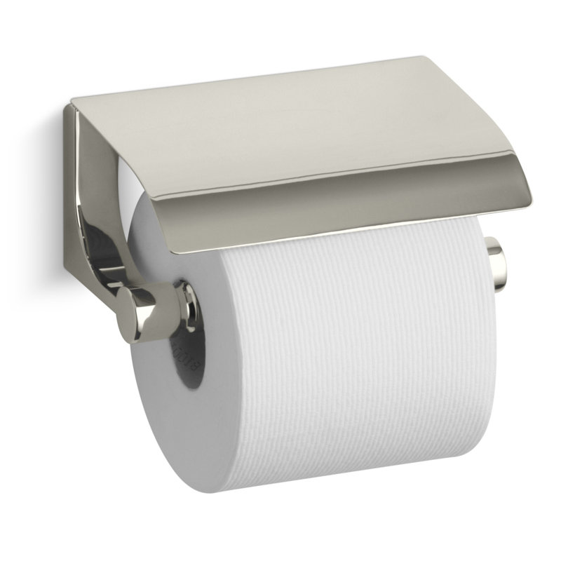 Loure Covered Horizontal Toilet Tissue Holder, Vibrant Polished Nickel