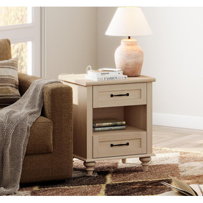 Endymion - Drawer End Table Set and Built-In Outlets