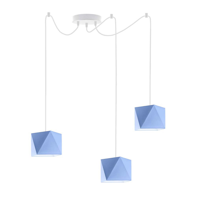 Carnevale 3 - Light Cluster Pendant, White, Blue