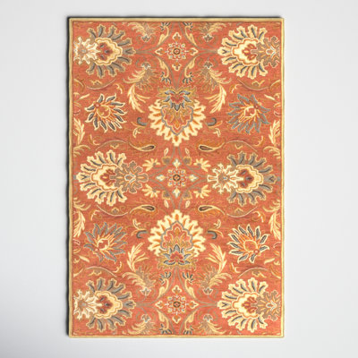 Aaron Terracotta Orange Hand-Tufted Wool Rug
