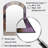 Purple Minimalims Enchantment - Marble Asymmetrical Large Mirror, Modern Arch Decorative Wall Mirror, Printed Metal Art-1385552089