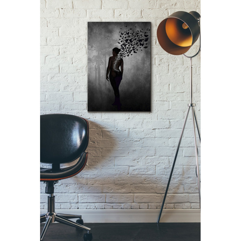 « the papillon transformation », reproduction d’impression sur toile tendue, H 26 po x l 18 po x P 1,25 po