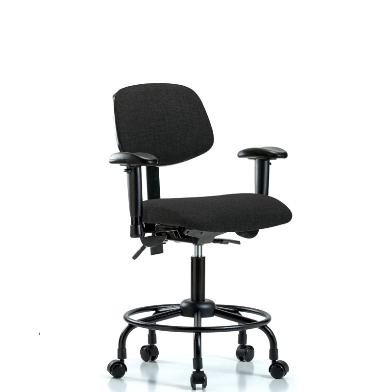 Atticus Drafting Chair, Black, Not Included