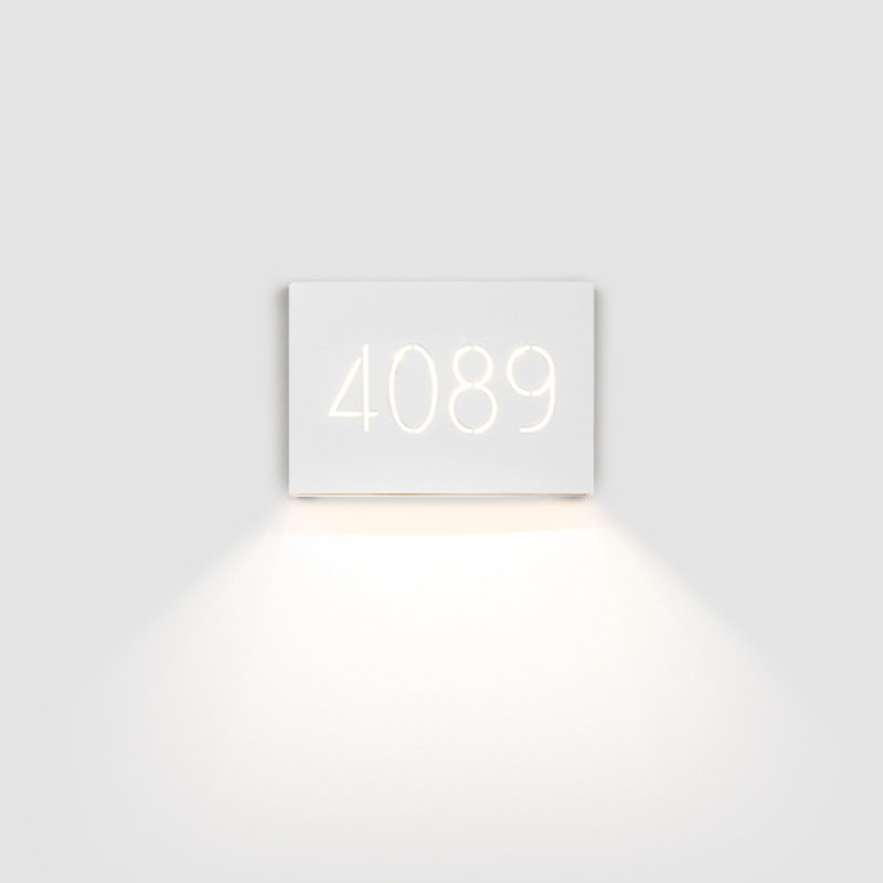 O-Tel 1 - Light Steel Flush Mounted Sconce, Matte White Lacquer
