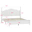 Lit plateforme en bois avec design rétro et support de lattes robuste-354516950