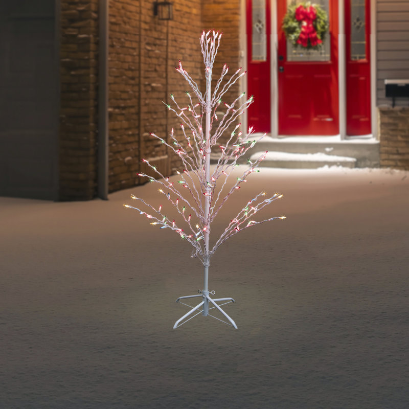 Décoration d'extérieur arbre cascade Twig Tree - multi lumières, H 4 pi