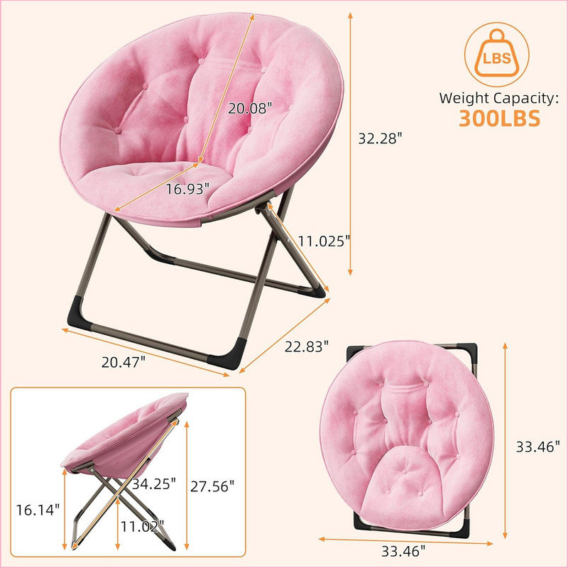 Fauteuil surdimensionné Comfy, Rose