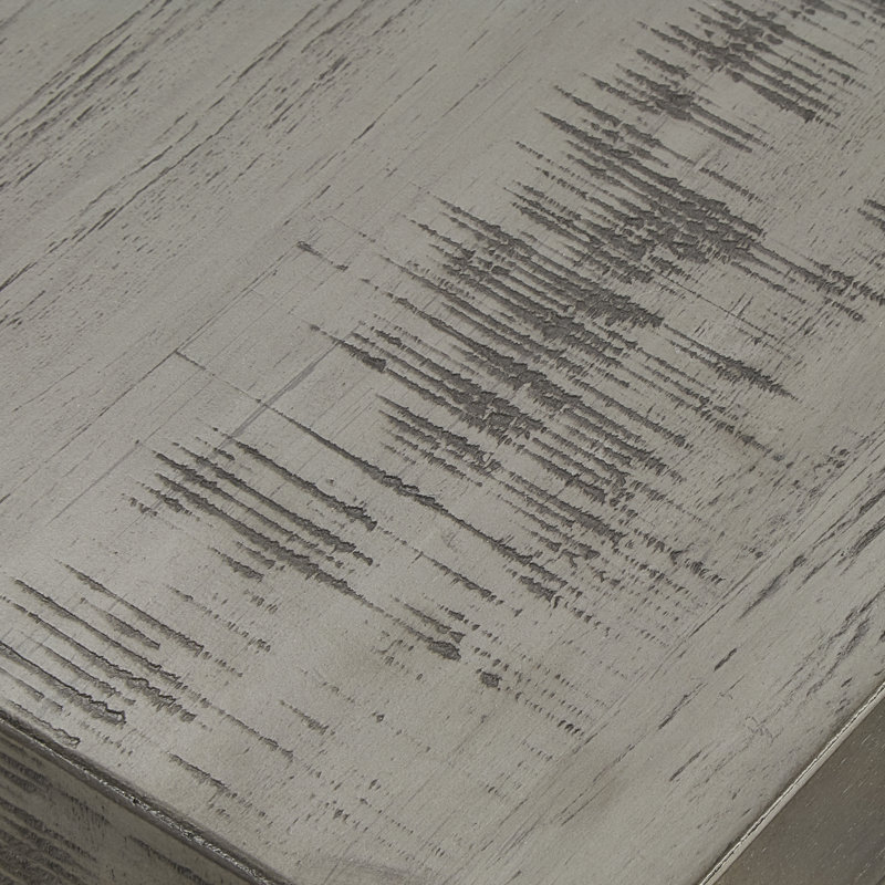Table basse à tréteaux avec rangement Isakson, Gris