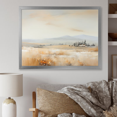 Paysage campagne minimaliste I - campagne, art mural salon