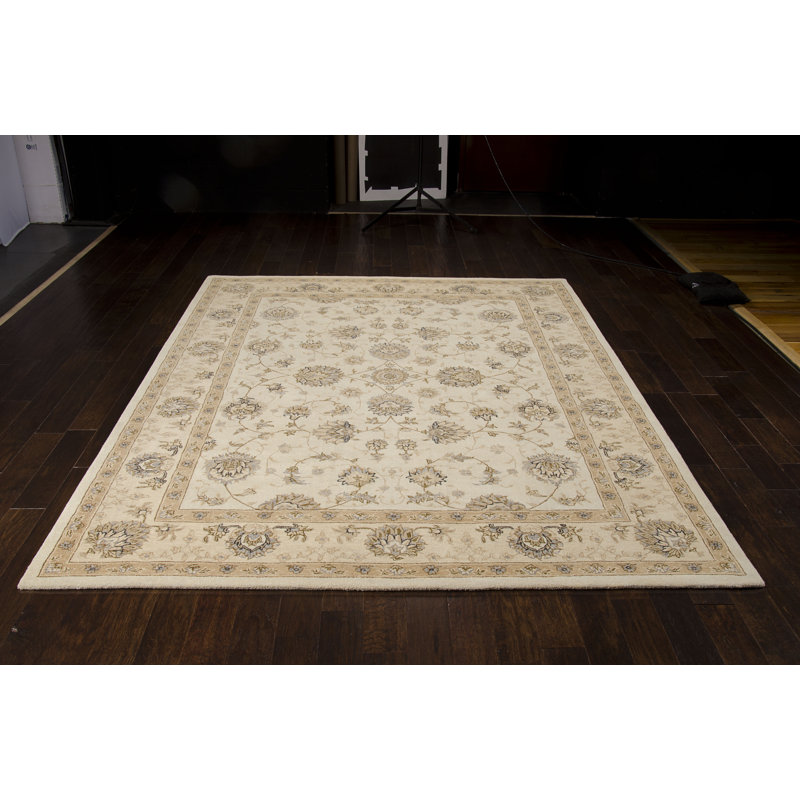 Tapis beige/brun touffeté à la main Lundeen, Rectangle 7 pi 9 po x 9 pi 9 po
