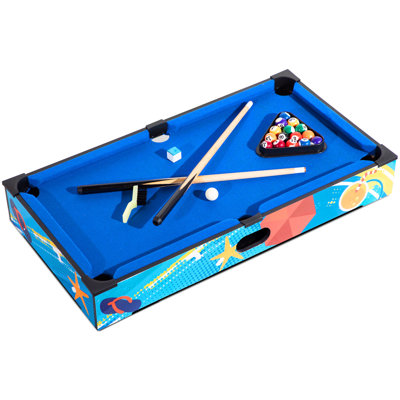 RayChee 27in Mini Pool Table Set, Tabletop Portable Billiards Game