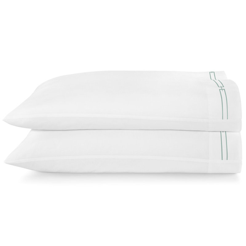 Taie d'oreiller en coton de qualité égyptienne à densité de tissage 420 fils Stanza, Blanc, Très grand