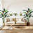 Artificial Bird Of Paradise Plant Fake Palm Tree With 17 Trunks Faux Leaves And 3 Faux Flowers-103278455