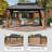 12 x 14 ft Hardtop Gazebo, Outdoor Aluminum Frame Galvanized Steel Double Roof Pavilion With Netting And Shaded Curtains, Permanent Metal Pergolas For Patio, Backyard, Deck And Lawns.-114445246