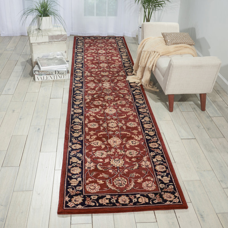 Oakleaf Wool Oriental Indoor Rug, Runner 2'6" x 12'