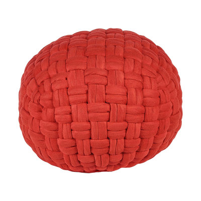 Elisabetta 45cm Wide Round Solid Colour Pouffe Ottoman