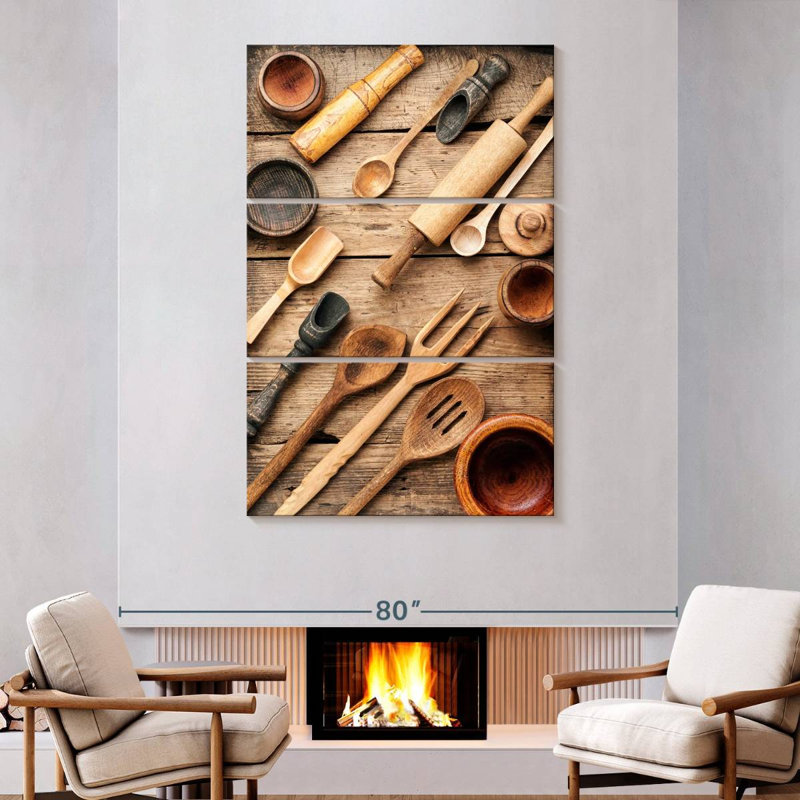 Senne Wooden Kitchenware, 74" H x 48" W
