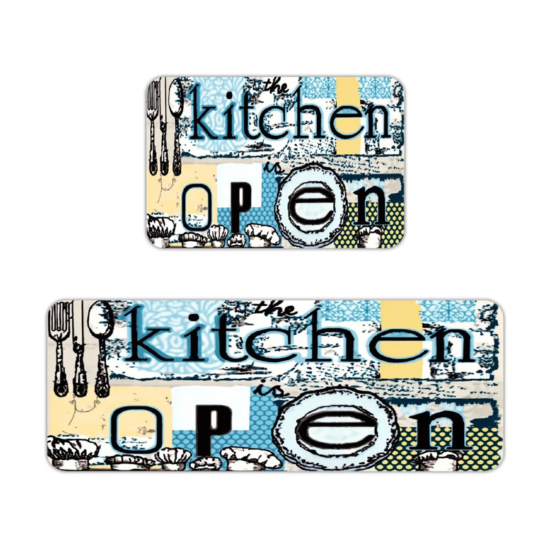 Multicolore 2 tapis de cuisine Collage Kitchen