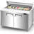 Coolski 60’’ W Commercial Salad Bar Refrigerator with 2 Doors, Refrigerated Salad Food Prep Table for Restaurants Cafeterias Sub Shops, Large Capacity Stainless Steel ETL NSF Approved