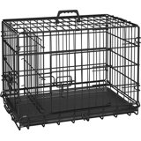 Foldable Metal Wire Dog Cage with Divider