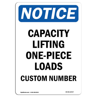 Osha Notice - Capacity Lifting
