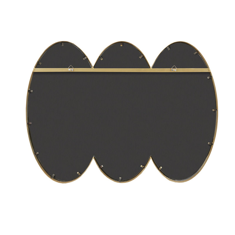 Eclipse Trio Overlapping Oval Gold Wall Mirror
