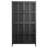 Premium Black Metal Storage Cabinet With Tempered Glass Doors, Adjustable Shelves, Anti-Tipping Device, Magnetic Silent Closure, And Adjustable Feet For Home And Office Use