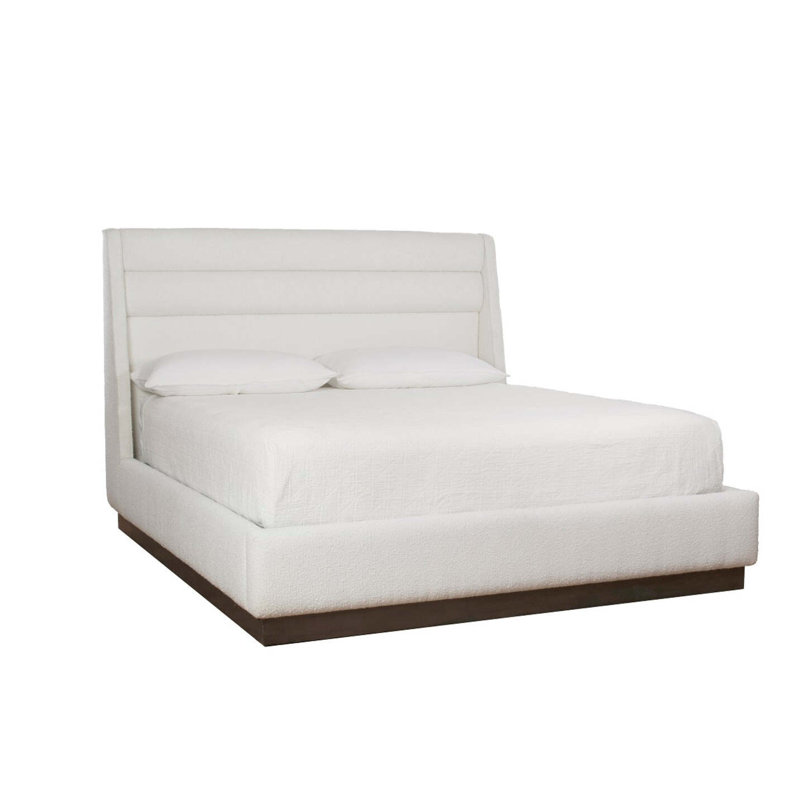 Frankie Upholstered Bed, White, Queen