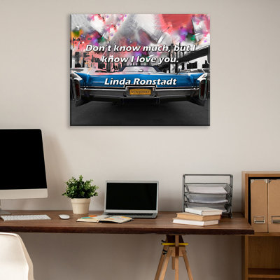 Artsy Quote "Don’t know much, but I know I love you." By Linda Ronstadt Gallery Wrapped Canvas
