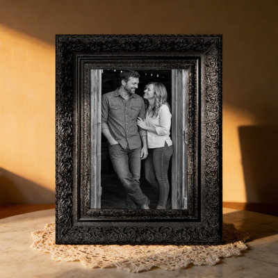 Cadre photo noir polyvalent de 1 po 8 po x 10 po avec profil décoratif