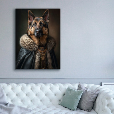 Art mural sur toile Trinx «Portrait Noble German Shepherd» par Momart