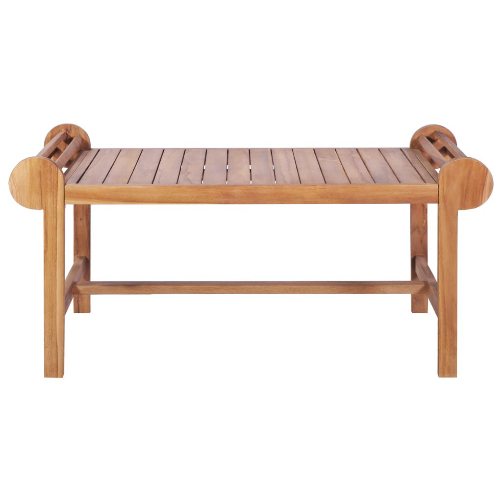 Alpen Home Solid Teak Wood Coffee Table 100x50x45 cm | Wayfair.co.uk