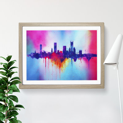 Bold London Skyline Watercolour Vol.3 Abstract - Single Picture Frame Print