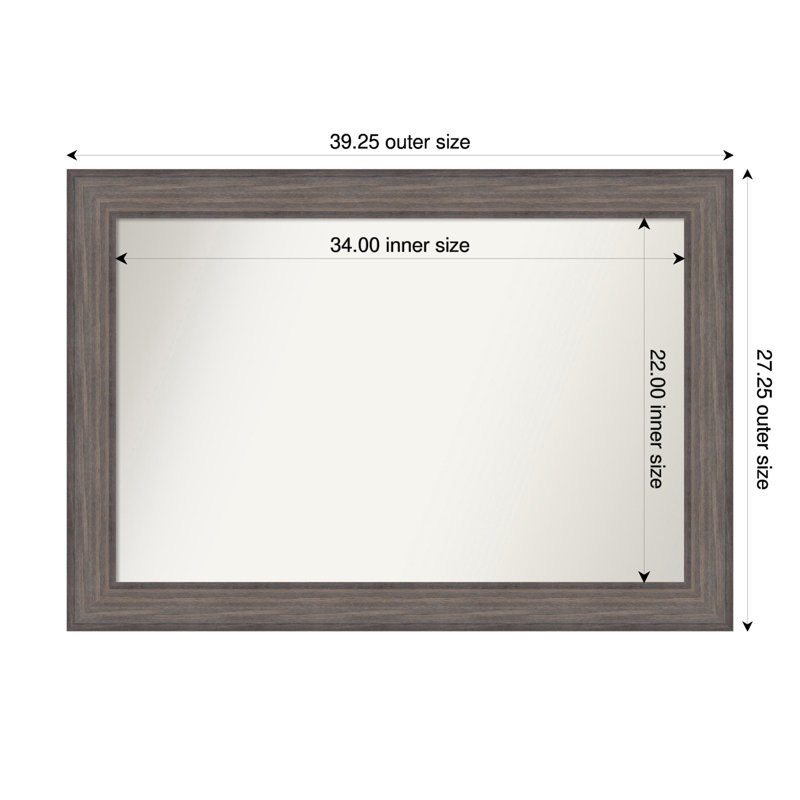 Miroir Hannaley, Rectangle, 27,25 po x 39,25 po