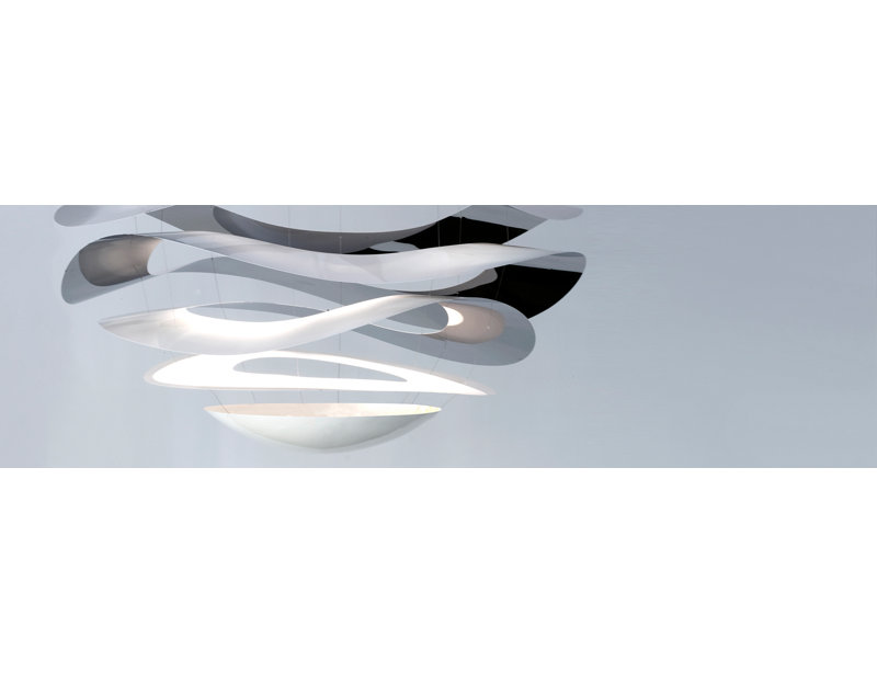 Lustre géométrique unique à 1 lumière Buckle, H 47,5 po x l 47,5 po x P 47,5 po