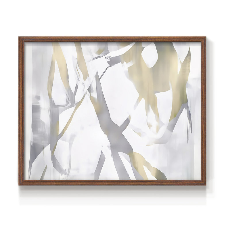 Abstrait, série Lxxv, reproduction encadrée, H 8 po x l 10 po, Noyer