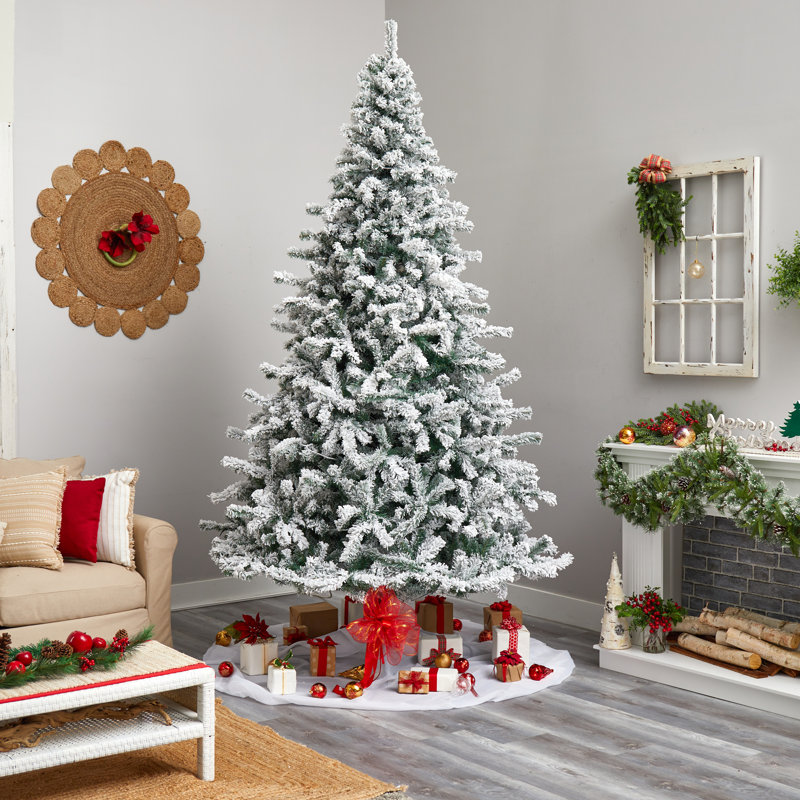 Arbre de Noël enneigé et givré avec lumières DEL fixes / constantes, 3 pi H