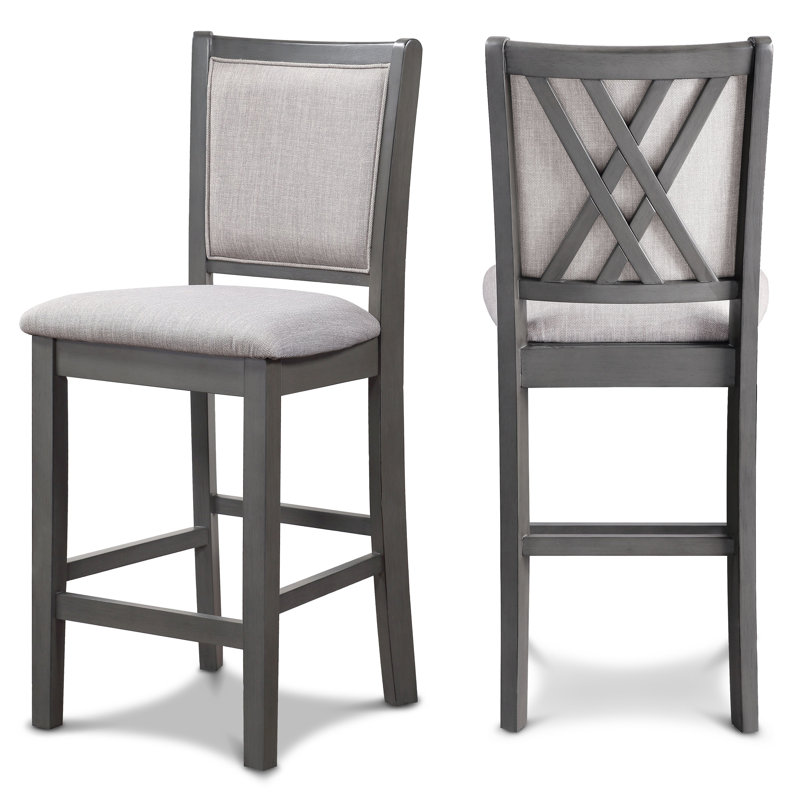 Josiha Polyester Upholstered Back Side Chair, Gray
