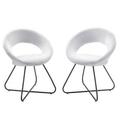 Modway Nouvelle Upholstered Fabric Dining Chair Set of 2