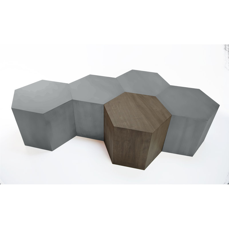 Coffee Table, 16" H x 40" L x 40" W, Matte Gray